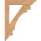 Ekena Millwork Merced Traditional Smooth Bracket w/ Offset Brace, Western Red Cedar, 5 1/2"W x 26"D x 34"H BKT0604X26X34MRC01SWR - alternate 3